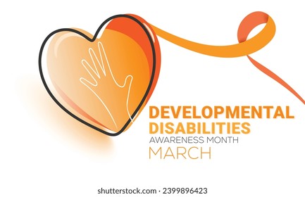 Developmental Disabilities awareness month. background, banner, card, poster, template. Vector illustration. 