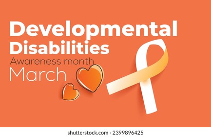Developmental Disabilities awareness month. background, banner, card, poster, template. Vector illustration. 
