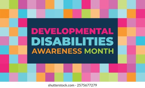 Developmental Disabilities awareness month is observed every year in March, design concept background 