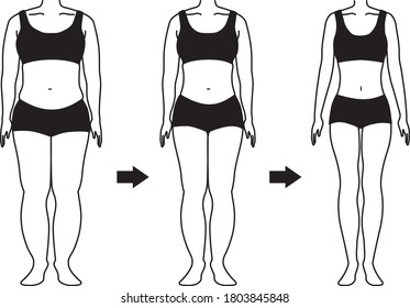 Developmental illustration of a diet (the whole body)
Line drawing monochrome