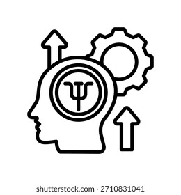 Entwicklungspsychologie Symbol Linie Vektorgrafik