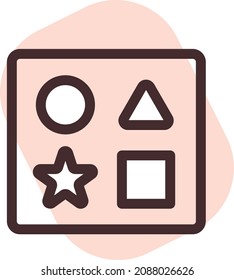 Developmental toy, illustration, vector, on a white background.