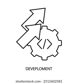 deveploment concept line icon. Simple element illustration. deveploment concept outline symbol design.