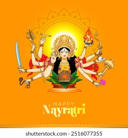 Devi Durga Puja y Kalash Sthapna son rituales asociados con el festival de Navratri, que implica la adoración de las nueve formas de la diosa Durga.