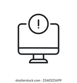 Device alert error thin line icons. Perfect pixel on transparent background - Powered by Shutterstock - Get 15% off with code: PIKWIZARD15