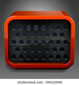 Device box speaker. Old sound speaker.