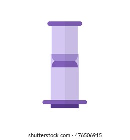 device for brewing coffee. alternative coffee brewing method. vector illustration