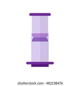 device for brewing coffee. alternative coffee brewing method. vector illustration