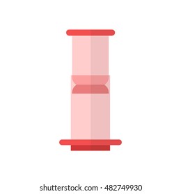 device for brewing coffee. alternative coffee brewing method. vector illustration