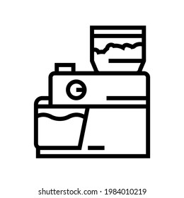 device for brewing coffee line icon vector. device for brewing coffee sign. isolated contour symbol black illustration