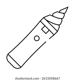 device for cleaning ears line icon vector. device for cleaning ears sign. isolated contour symbol black illustration