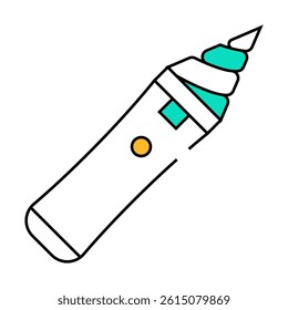 device for cleaning ears line icon vector. device for cleaning ears sign. isolated symbol illustration