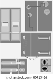 Device for closure of the premises from the inside.