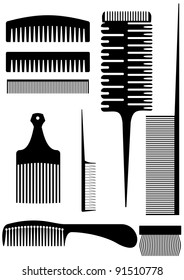 Device for combing hair, wool, on a white background.