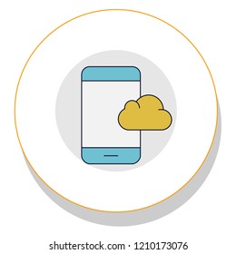 device communication mobile trendy icon on white background for web graphic
