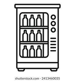Device container food icon outline vector. Drink machine. Portable snack