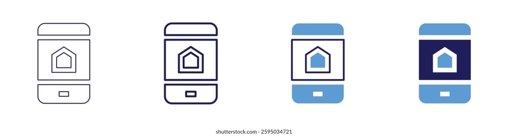 Device data icon in 4 different styles. Thin Line, Line, Bold Line, Duotone. Duotone style. Editable stroke.