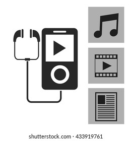 Device design. Gadget icon. White background