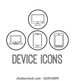 Device design. Gadget icon. White background