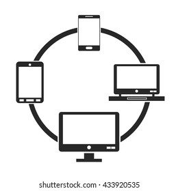 Device design. Gadget icon. White background