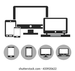 Device design. Gadget icon. White background