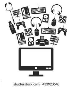Device design. Gadget icon. White background