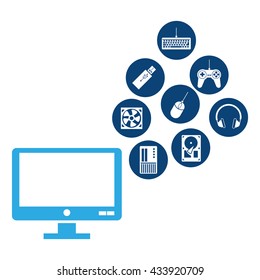 Device design. Gadget icon. White background