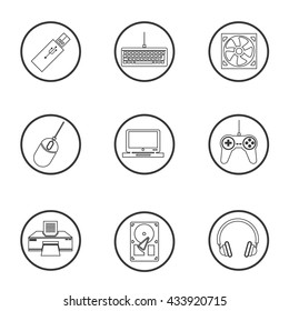 Device design. Gadget icon. White background