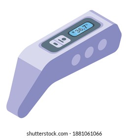 Device digital thermometer icon. Isometric of device digital thermometer vector icon for web design isolated on white background