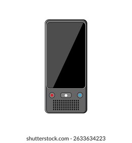 device electronic translator cartoon. language portable, speech text, software handheld device electronic translator sign. isolated symbol vector illustration