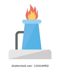 
A device with fire popping out of it to notify for natural gas processing plant icon

