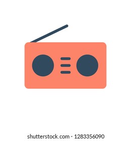 Device Flat icons. vector radio icon. - Vector