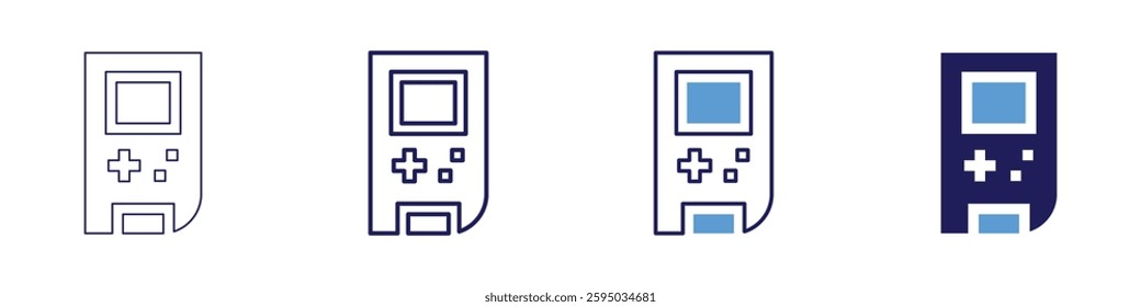 Device framework icon in 4 different styles. Thin Line, Line, Bold Line, Duotone. Duotone style. Editable stroke.