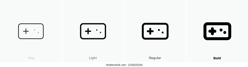 device gamepad icon. Thin, Light Regular And Bold style design isolated on white background