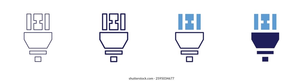 Device gateway icon in 4 different styles. Thin Line, Line, Bold Line, Duotone. Duotone style. Editable stroke.