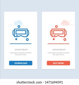 Device, Glasses, Google Glass, Smart  Blue and Red Download and Buy Now web Widget Card Template