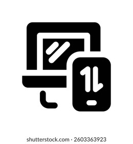 device glyph icon. Strong and solid vector icon for websites, mobile interfaces, presentations, and visual branding. High quality and easy to edit.