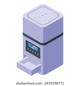 Device gps pet icon isometric vector. Reader id. Puppy medical care