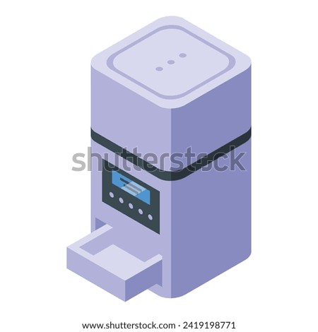 Device gps pet icon isometric vector. Reader id. Puppy medical care