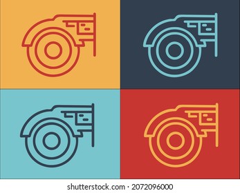 Device Grinding Machine Logo, Simple Flat Icon of device,machine,tool
