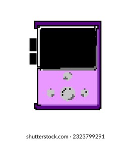device hifi mp3 player game pixel art retro vector. bit device hifi mp3 player. old vintage illustration