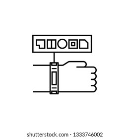 device, holographic, reality, virtual, wearble icon. Element of future technological pack for mobile concept and web apps icon. Thin line icon for website design and development