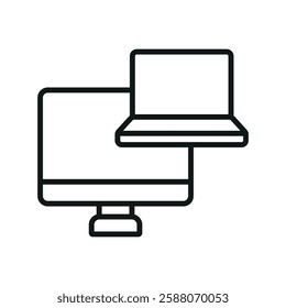 Device icon collection .design style with background