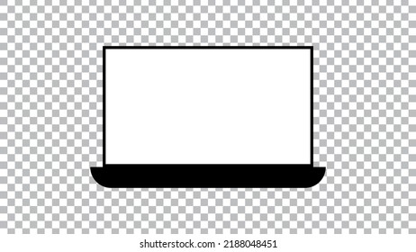 Icono de dispositivo: Ordenador, portátil de fondo blanco. vector de ilustración.