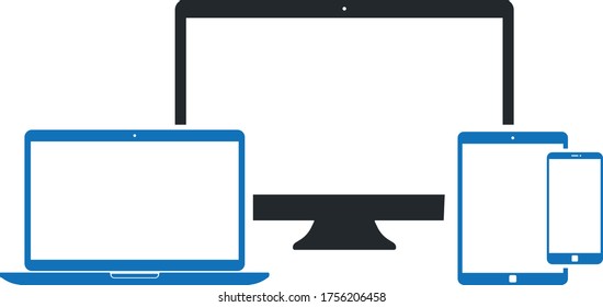 Device icon. Laptop,mobile,tablet,dasktop icon vector illustration  