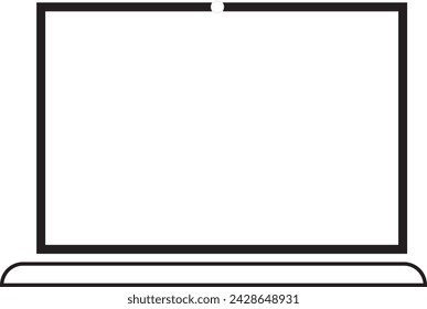 Device icon laptop.vector illustration, flat design.