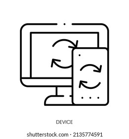 device icon. Linear style sign isolated on white background. Vector illustration.