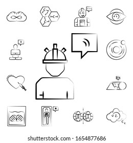 Device icon. Mad science icons universal set for web and mobile