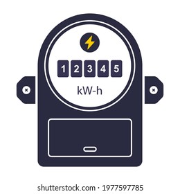 device icon for measuring electricity consumption. flat vector illustration