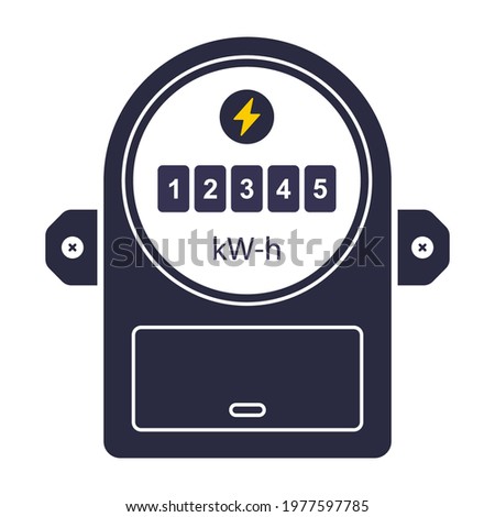 device icon for measuring electricity consumption. flat vector illustration ストックフォト © 